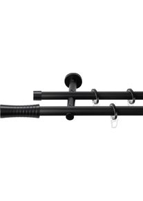 Gardinenstange SN DECO GROUP, silber (schwarz), L:150cm &Oslash;:19mm, Gardinenstangen, Gardinenstange