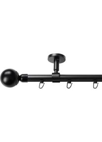 Gardinenstange SN DECO GROUP "Gardinenstange Innenlauf Reims &Oslash; 19 mm, 1-l&auml;ufig, Fixma&szlig;, verschraubt", schwarz, L:150cm &Oslash;:19mm, Gardinenstangen, Gardinenstange