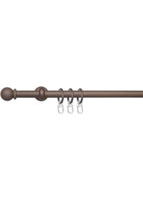 Gardinenstange Liedeco "Esp Kugel" Gr. 3, braun (rost), L:200cm &Oslash;:16mm, Metall, Gardinenstangen, Gardinenstange, 1-l&auml;ufig im Fixma&szlig; &Oslash; 16 mm