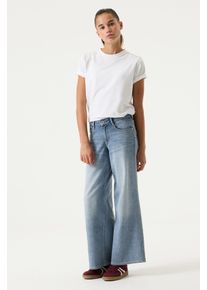 Weite Jeans Garcia, M&auml;dchen, Gr. 170, N-Gr, light used, Denim/Jeans, Obermaterial: 99% Baumwolle, 1% Elasthan, weit kn&ouml;chellang, Jeans Weite Jeans, im Five-Pocket Style for GIRLS