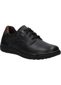 Schn&uuml;rschuh Josef Seibel "Baxter 51", Herren, Gr. 50, schwarz, kombi, Leder, Schuhe Schn&uuml;rschuh, Halbschuh mit wasserabweisender Tex-Ausstattung, K-Weite