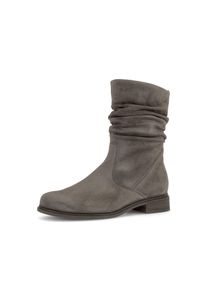 Stiefelette Gabor, Damen, Gr. 37,5, taupe, Veloursleder, unifarben, Schuhe Stiefelette, Blockabsatz, Kurzstiefel mit Innenrei&szlig;verschluss, G-Weite