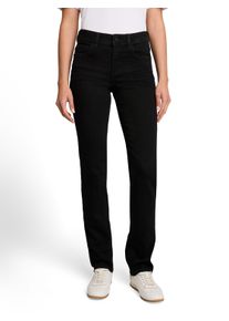 Straight-Jeans Tom Tailor "Style Alexa", Damen, Gr. 34, L&auml;nge 32, schwarz denim, Denim/Jeans, Obermaterial: 99% Baumwolle, 1% Elasthan. Futter: 65% Baumwolle, 35% Polyester, unifarben, gerade lang, Jeans Straight-Jeans, in 5-Pocket-Form