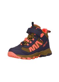 Outdoorschuh Trollkids "Kids Tronfjell Hiker Mid", Jungen, Gr. 32, spruce gr&uuml;n, navy, vivid orange, Synthetik, Textil, Schuhe Outdoorschuh, wasserdicht