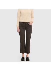 Slim-fit-Jeans MAC "CARRIE straight", Damen, Gr. 42, L&auml;nge 28, anthrazit schwarz washed, Denim/Jeans, Obermaterial: 50% Baumwolle, 35% Viskose, 14% Polyester, 1% Elasthan, slim fit kn&ouml;chellang, Jeans Slim-fit-Jeans, Atmungsaktiver Ganzjahres-Denim