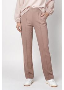 Schlupfhose monari "Hose Bella Basic Regular", Damen, Gr. 46, N-Gr, taupe, Web, Obermaterial: 55% Polyester, 38% Viskose, 7% Elasthan. B&uuml;ndchen: 80% Polyester, 20% Elasthan, unifarben, regular fit, Hosen Schlupfhose, Regular fit mit elastischem Bund