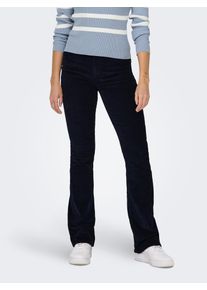 Cordhose Only "ONLMARY &ndash; Flared Cordhose mit Stretchkomfort", Damen, Gr. 40, L&auml;nge 30, schwarz (night sky), Cord, Obermaterial: 98% Baumwolle, 2% Elasthan, unifarben, slim fit normal, Hosen Cordhose, Baumwollmischung, bootcut fit