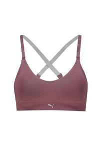 Sport-Bustier Puma "Puma WOMEN 3D KNIT SPORT TRIANGLE TOP 1P", Damen, Gr. XL, N-Gr, lila (rich cocoa), Feinstrick, Obermaterial: 89% Polyamid, 11% Elasthan, BHs Sport-Bustier, wendbare und verstellbare Tr&auml;ger f&uuml;r einen personalisierten Look