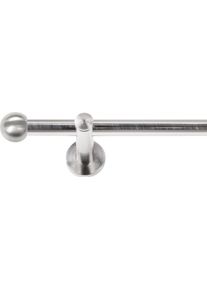 Gardinenstange SN DECO GROUP "Gardinenstange Stra&szlig;burg &Oslash; 19 mm, 1-l&auml;ufig, Fixma&szlig;, verschraubt", wei&szlig; (edelstahl optik), L:300cm &Oslash;:19mm, Gardinenstangen, Gardinenstange