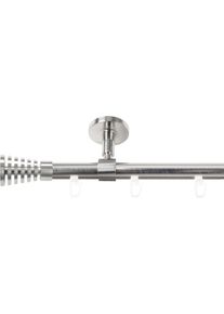 Gardinenstange SN DECO GROUP "Gardinenstange Innenlauf Gap &Oslash; 19 mm, 1-l&auml;ufig, Fixma&szlig;, verschraubt", edelstahl optik, B/L: 360cm &Oslash; 19mm, Gardinenstangen, Gardinenstange