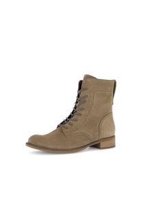 Schn&uuml;rstiefelette Gabor, Damen, Gr. 41, beige, Schuhe Schn&uuml;rstiefelette, Blockabsatz, Schn&uuml;rboots mit herausnehmbarer Innensohle