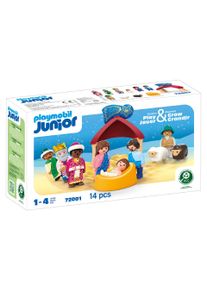 Konstruktions-Spielset Playmobil "Weihnachtskrippe (72001), JUNIOR", bunt, Spielbausteine, Kinder, Kunststoff, Konstruktions-Spielset, Made in Europe