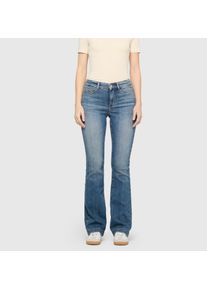 Bootcut-Jeans MAC "Dream-Boot", Damen, Gr. 34, L&auml;nge 30, fancy authentic blau, Denim/Jeans, Obermaterial: 92% Baumwolle, 5% Elastomultiester, 3% Elasthan, figurbetont lang, Jeans Bootcut-Jeans, Gerade geschnitten mit leicht ausgestelltem Bein