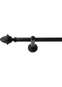 Gardinenstange SN DECO GROUP "Gardinenstange Nantes &Oslash; 19 mm, 1-l&auml;ufig, Fixma&szlig;, verschraubt", schwarz, L:150cm &Oslash;:19mm, Gardinenstangen, Gardinenstange