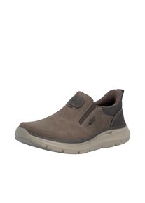 Slipper Rieker "Ready2GO", Herren, Gr. 46, braun, Lederimitat, Schuhe Slipper, Schlupfschuh, Halbschuh, Freizeitschuh mit Stretcheins&auml;tze