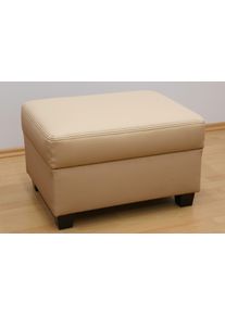 Hocker DOMO collection "Norma Top B/T 70/55cm", braun (cappuccino), B:70cm H:42cm T:55cm, Kunstleder SOFTLUX;Microfaser-PRIMABELLE (100% Polyester);NaturLEDER in Sitz und R&uuml;cken. Korpus in passendem Kunstleder SOFTLUX bezogen;Struktur (90% Polyester, 10% Polyacryl);Mosel Struktur (100% Polyester), Hocker, Hocker