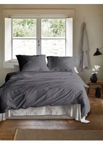 Bettw&auml;sche Irisette "Lotus 8521", grau, B/L: 135cm x 200cm, 1 Stk., 1 Stk., Linon, B/L: 80cm x 80cm, 2 Stk., Linon, Obermaterial: 100% Baumwolle, Bettw&auml;sche, Bettw&auml;sche, atmungsaktiv