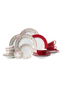 Ritzenhoff & Breker Geschirr-Set RITZENHOFF & BREKER "Kombiservice Shanti Doppio 18er Set bunt", bunt, 18, Porzellan, Geschirr-Sets, Geschirr-Set, Sp&uuml;lmaschinengeeignet