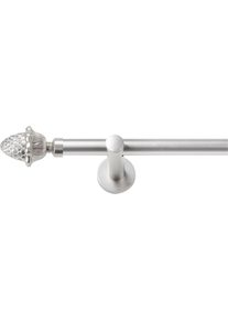 Gardinenstange SN DECO GROUP "Gardinenstange Nantes &Oslash; 19 mm, 1-l&auml;ufig, Fixma&szlig;, verschraubt", chrom matt, L:220cm &Oslash;:19mm, Gardinenstangen, Gardinenstange