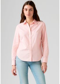 Levi's Hemdbluse LEVI'S "CARLILE CLASSIC POPLIN SHIRT", Damen, Gr. XS (34), crystal pink, Web, Obermaterial: 100% Baumwolle, unifarben, normal h&uuml;ftbedeckend, Manschette, Blusen Hemdbluse, Klassischer Hemdblusenkragen