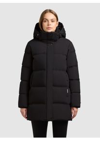 Steppmantel Khujo "ORDE", Damen, Gr. XXL (44), schwarz, Web, Obermaterial: 70% Baumwolle, 30% Polyamid. Futter: 100% Polyester, unifarben, M&auml;ntel Steppmantel, mit Kapuze, hochschlie&szlig;ender Kragen, bequeme Passform