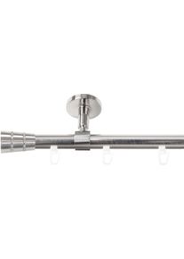 Gardinenstange SN DECO GROUP "Gardinenstange Innenlauf Rennes &Oslash; 19 mm, 1-l&auml;ufig, Fixma&szlig;, verschraubt", silber (edelstahl optik), L:240cm &Oslash;:19mm, Gardinenstangen, Gardinenstange