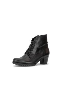 Schn&uuml;rstiefelette Gabor, Damen, Gr. 43, schwarz, Nappaleder, unifarben, Schuhe Schn&uuml;rstiefelette, Blockabsatz, Ankleboots in Weite G