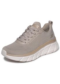 Sneaker Skechers "BOBS B FLEX HI-FLYING HI", Damen, Gr. 41, beige (taupe, goldfarben), Textil, Schuhe Sneaker, Trainingsschuh, Schn&uuml;rschuh, Freizeitschuh in veganer Verarbeitung