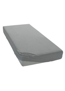 Spannbettlaken OTTO HOME "PAPRIKA", grau (mittelgrau), B:140cm L:200cm, Microfaser-Fleece, Obermaterial: 100% Polyester, Bettlaken, Spannbettlaken, Bettlaken Laken in zwei Qualit&auml;ten: Fleece & Jersey, schnelltrocknend
