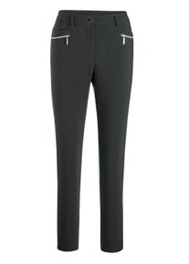 Stretch-Hose GOLDNER "Lange Schlupfhose BELLA", Damen, Gr. 38, N-Gr, schwarz, Obermaterial: 64% Baumwolle CO. 34% Polyester PES. 2% Elasthan EL., Basic, Hosen Stretch-Hose, Rei&szlig;verschlusstaschen im VT R&uuml;ckteil Ges&auml;&szlig;taschen