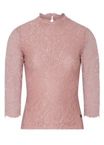 Spieth & Wensky Shirtbluse SPIETH & WENSKY "Amberg", Damen, Gr. 44, rosa, Obermaterial: 90% Polyamid PA. 10% Elasthan EL., gebl&uuml;mt, skinny fit, hoch geschlossener Ausschnitt, Blusen Shirtbluse, in taillierter Form