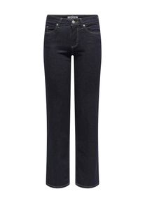Straight-Jeans Only "ONLBLUSH MID STRAIGHT DNM TAI774 NOOS", Damen, Gr. S (36), L&auml;nge 32, schwarz (dunkelblau denim detail:rinse), Denim/Jeans, Obermaterial: 92% Baumwolle, 6% Elastomultiester, 2% Elasthan, lang, Jeans Straight-Jeans, Baumwollmischung