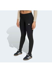 Leggings adidas originals "RIB LEGGINGS", M&auml;dchen, Gr. 164, N-Gr, schwarz (schwarz,), Obermaterial: 46% Baumwolle, 45% Viskose, 9% Elasthan, Hosen Leggings