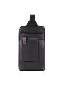 Piquadro, Herren, Handtasche, Tallin, Leather Bag, Mono Sling, Black, For Men, 20 x 33 x 5 cm, Schwarz