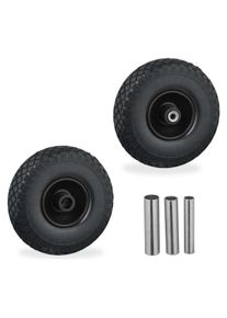 Relaxdays, Transportwagen, 2x Sackkarrenrad (100 kg)