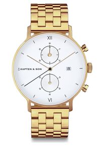 Kapten & Son Kapten & Son Anal&oacute;g &oacute;r&aacute;k 'Chrono Small Gold Steel' Női arany , M&eacute;ret Egy m&eacute;ret