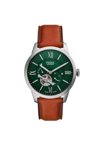 Fossil, Armbanduhr, Townsman, Braun, Gr&uuml;n, Silber, (Chronograph, 44 mm)