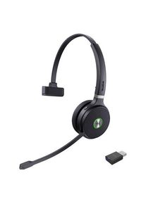 Yealink Headset WH62 Mono Portable UC (Docking, Kabellos, USB-A, Unify), Office Headset, Schwarz, Grau