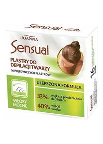 Joanna, Wachs + Enthaarungscreme, Sensual Facial Hair Removal Patches Strong 16Pcs + Soothing Olive (16x)
