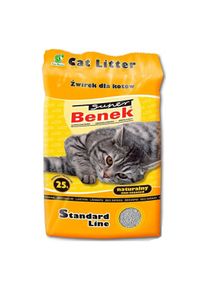 Super Benek Kompaktes nat&uuml;rliches 25L Aktiv (Biologisch abbaubar, Klumpend, Neutralisierend, Schnell absorbierend, 25 l), Katzenstreu
