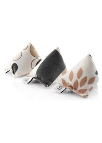 CanadianCat Katzenminze-Spielzeug Mini-Pyramiden, 3er Set, Beige (Katzenminzespielzeug), Katzenspielzeug