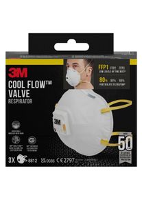 3M, Atemschutzmaske, Aura Maske mit Ventil (FFP1, 3x)