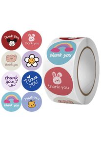 500pcs cartoon cute stickers, cute student style, holiday handmade DIY decorative closure stickers, thank you for the label
