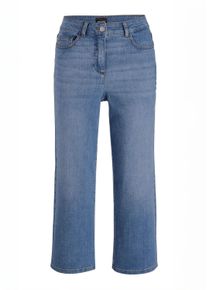 2-in-1-Hose GOLDNER "Kurzgr&ouml;&szlig;e Bequeme Culotte in verk&uuml;rzter L&auml;nge", Damen, Gr. 21, K-Gr, blau (hellblau), Obermaterial: 97% Baumwolle CO. 3% Elasthan EL., normal, Hosen 2-in-1-Hose, Ohne