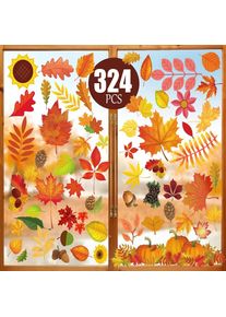 Autumn Window Clings Stickers for Thanksgiving and Fall Decorations