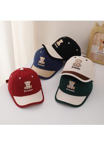 Children Baseball Cap 52cm Kids Cartoon Bear Patch Hat Children Visor Sun Hat Spring Summer Outdoor for Toddler Boys Girls