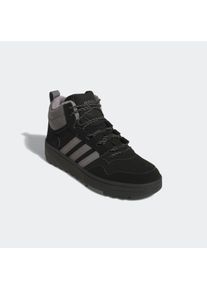 Winterboots adidas Sportswear "HOOPS 4.0 MID", Damen, Gr. 45, schwarz (core schwarz, grau four, core schwarz), Synthetik, Schuhe Winterboots, Winterschuhe, Winterstiefel, Snowboots