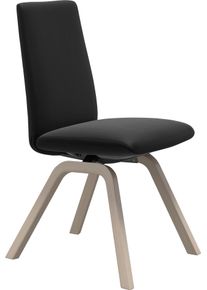 Polsterstuhl stressless "Laurel", schwarz (schwarz paloma, eiche gekalkt), B:49cm H:92cm T:59cm, Leder PALOMA: PALOMA ist ein durchgef&auml;rbtes Semianilin-M&ouml;belleder mit nat&uuml;rlicher Narbung., St&uuml;hle, Polsterstuhl, Low Back, Gr&ouml;&szlig;e M, mit schr&auml;ggestellten Beinen in Eiche gekalkt