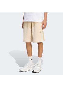 Shorts adidas Sportswear "M AK 3S SHO", Herren, Gr. XL, L-Gr, crystal linen, sanftes wei&szlig;, innenbeinl&auml;nge ca. 23 cm, Obermaterial: 100% Baumwolle, Hosen Shorts