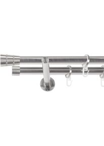 Gardinenstange SN DECO GROUP, silber (edelstahl optik), L:150cm &Oslash;:19mm, Gardinenstangen, Gardinenstange